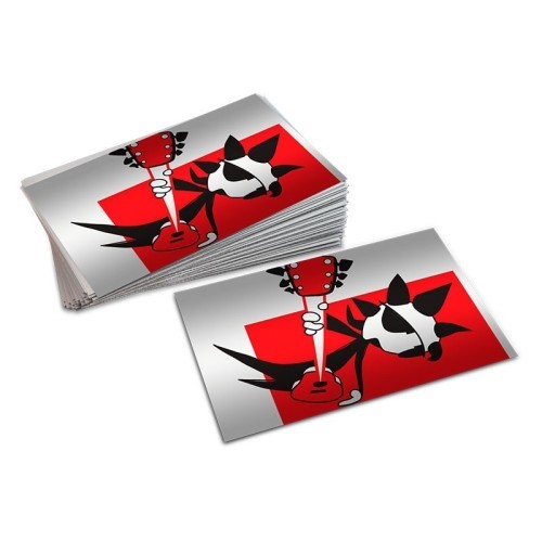 Metallized business cards