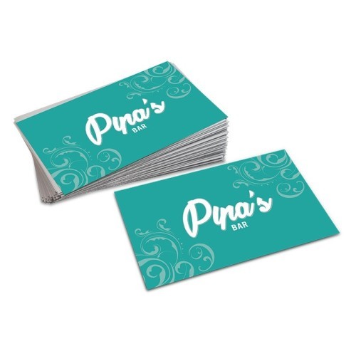 Business cards with spot UV varnish